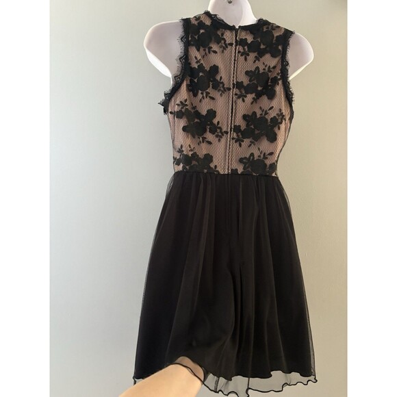 Vtg Mesh Speechless Dress Size 7 Black Lace Y2K Babydoll Fairy Whimsigoth - Picture 5 of 16